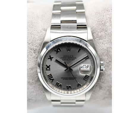 Armbanduhr-Chronometer, ROLEX, Datejust, Ref. No. 16200, 21. Jh.Stahl : Gesamtgewicht ca. 102 g. Unisex. Automatikwerk mit au