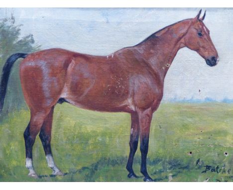 GEORGE PAICE (1854-1925) PORTRAIT OF THE RACE HORSE BATCHELOR, OIL ON CANVAS, SIGNED AND TITLED LOWER RIGHT. 30 X 22 cm
&nbsp