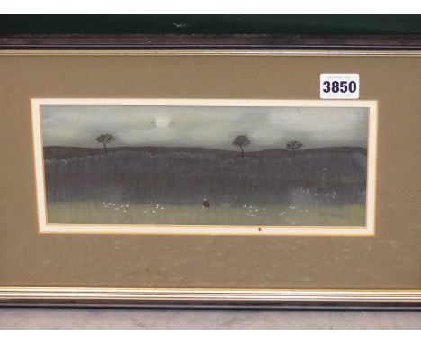 CHARLES DURANTY ( 1918-2006) ARR. UNTITLED, MOONLIT EVENING. WATERCOLOUR. SIGNED LOWER RIGHT. 26 X 11 cm.
&nbsp;
Condition of