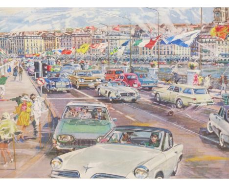 WALTER GOTSCHKE (1912-2000) ARR. GENF. 1962. PENCIL SIGNED COLOUR PRINT. 56 X 40 cm.
&nbsp;
Condition of lots is NOT referred