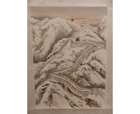 A CHINESE SCROLL PAINTING ILLUSTRATING CHAIRMAN MAO'S POEM- SNOW. BY WU CHING-DING.
&nbsp;
Condition of lots is NOT referred 