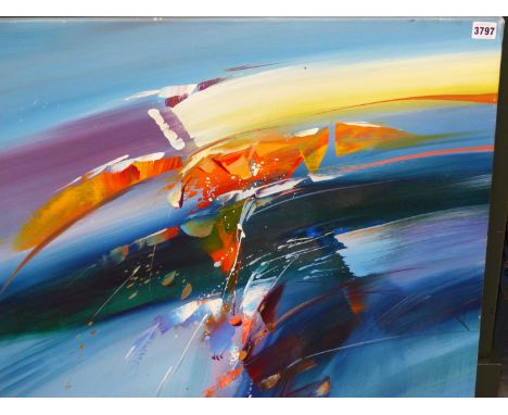 WILKINSON. (20TH CENTURY) ARR. ABSTRACT FORMS. ACRYLIC ON CANVAS. SIGNED L/R. 71 X 71 cm.
&nbsp;
Condition of lots is NOT ref