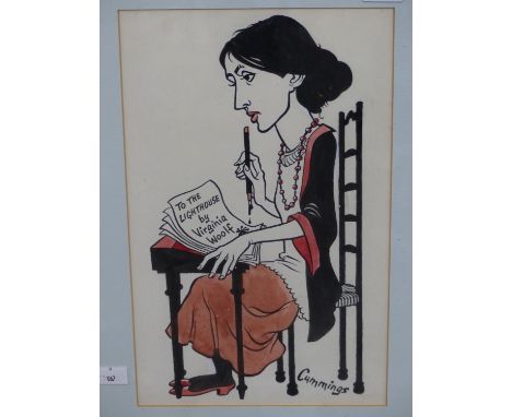 MICHAEL CUMMINGS (1919-1997) ARR. THE LIGHTHOUSE BY VIRGINIA WOOLF. PEN AND INK CARTOON. SIGNED. 21 X 35 cm
&nbsp;
Condition 