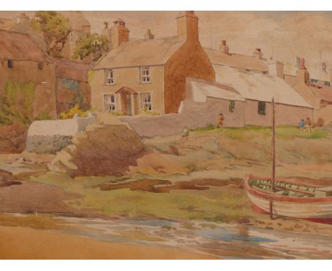 N.M.EDWARDS (EARLY 20TH CENTURY) ESTUARY AT LOW TIDE WITH COTTAGES, WATERCOLOUR 35 X 26 cm
&nbsp;
Condition of lots is NOT re