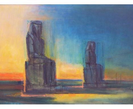 TONY BARTL ( CZECH 1912-1998) ARR. MONOLITHS AT SUNSET, OIL ON CANVAS. SIGNED L/L AND DATED 1984. 96 X 67 cm.
&nbsp;
Conditio