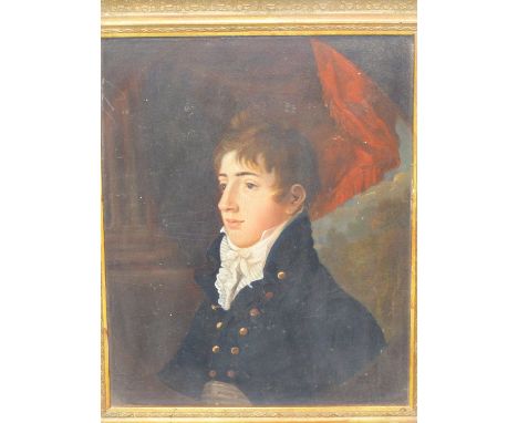 EARLY 19TH CENTURY ENGLISH SCHOOL, PORTRAIT OF A YOUNG GENTLEMAN, OIL ON PANEL. 21 X 28 cm.
&nbsp;
Condition of lots is NOT r