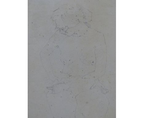 KE. (20TH CENTURY) No77 DRESSING. PEN AND INK LINE DRAWING. SIGNED AND DATED '83. 23 X 31 cm.
&nbsp;
Condition of lots is NOT