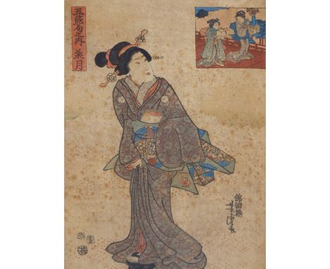 YOSHITORA (19TH CENTURY JAPANESE) WOODBLOCK PRINT. 23 X 35 cm.
&nbsp;
Condition of lots is NOT referred to in the lot descrip