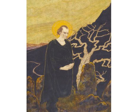 GLADYS MARY BLACK (1895-1975) ARR. THE DRUID. WATERCOLOUR. SIGNED WITH MONOGRAM. TITLED AND DATED 1922 VERSO. 25 X 34 cm.
&nb