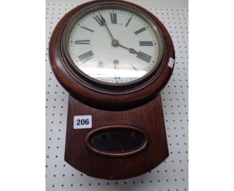Winter, Halder & Hofmeir German wall clock in mahogany case with roman numeral dial, Condition - Good overall 