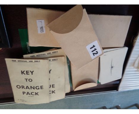 4 Air Ministry official use plane identification leaflets dated July 1941 and 4 packs of WWII Aircraft identification playing