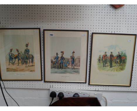 2 20thC Garde Imperiale Prints and a Highland Light Infantry Print by R Simkin