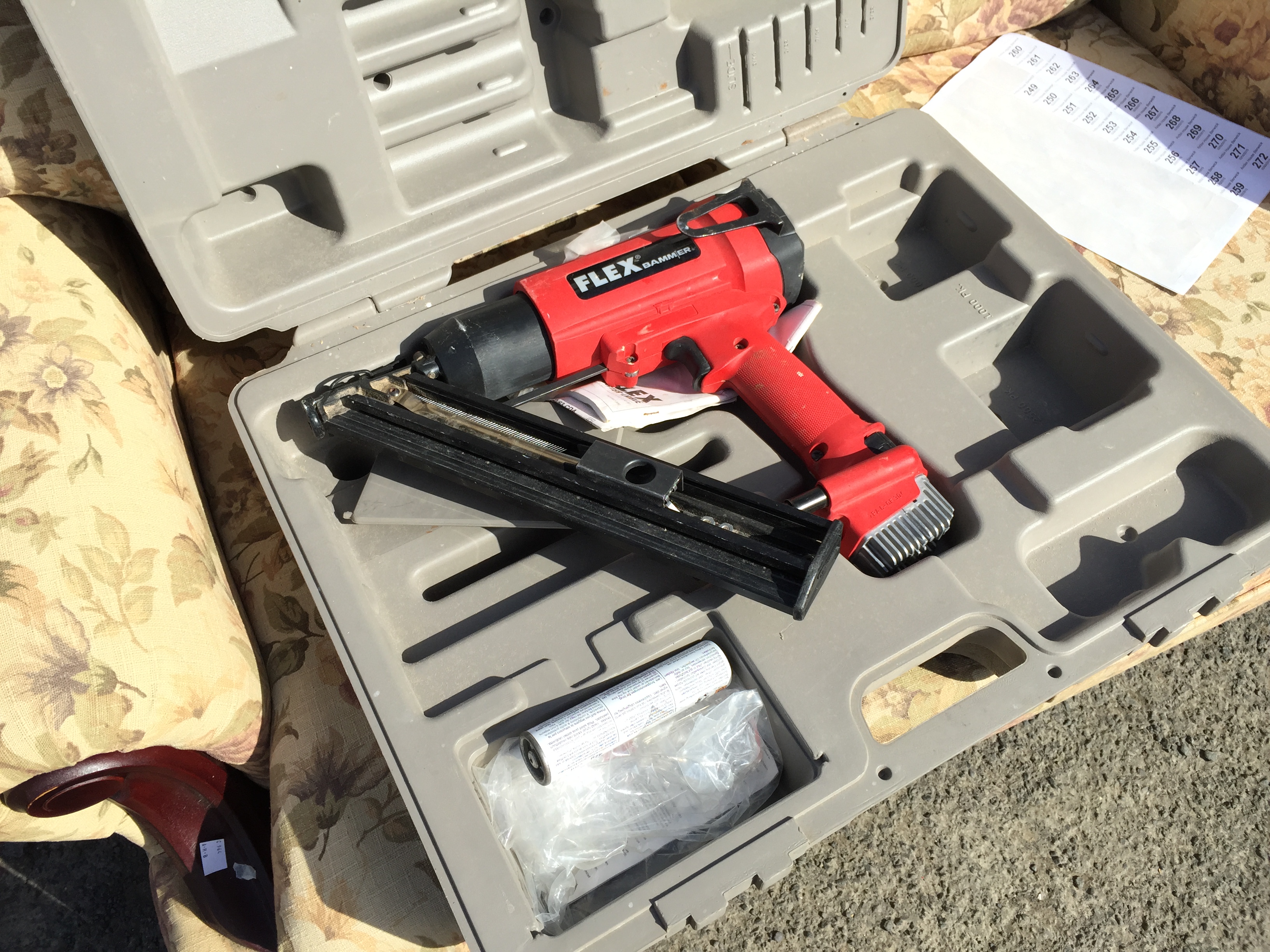 A Bammer flex gas nail gun.