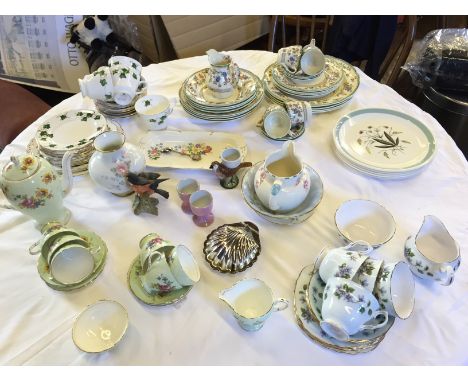 A selection of ceramics including Spode.