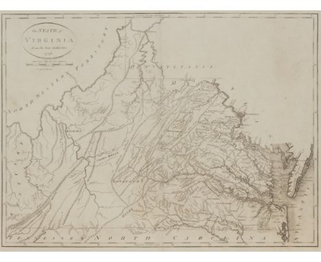 [MAP]. REID, John (fl. ca 1775-1800). The State of Virginia from the best Authorities. New York, 1796. &nbsp;Engraved map of 