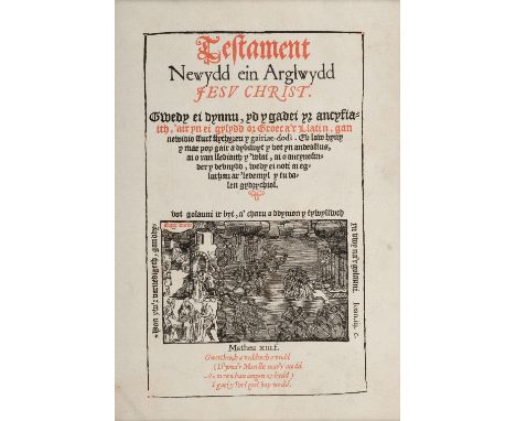 [BIBLE LEAVES - IRELAND, SCOTLAND, AND WALES]. A group of 4 Insular Bible leaves, comprising: &nbsp;New Testament, in Welsh. 