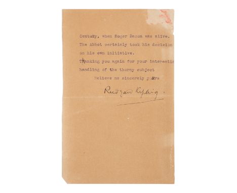 KIPLING, Joseph Rudyard (1865-1936). Debits and Credits. London: Macmillan and Co., Limited, 1926.  8vo. (Some offsetting fro