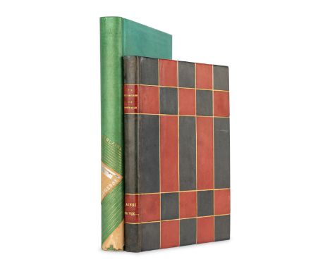 [BINDINGS]. 2 works in 20th-century French bindings, comprising:DOMBASLE, Charles de Meixmoron de (1839-1912). Ainsi ma Vie .