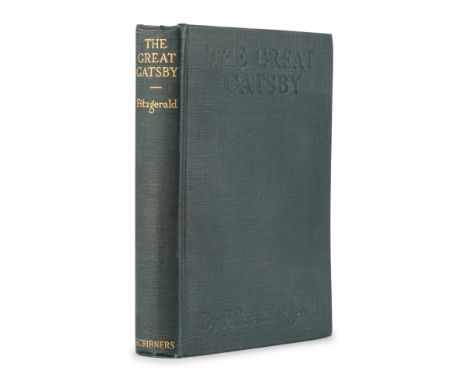 FITZGERALD, F. Scott (1896-1940). The Great Gatsby. New York: Charles Scribner's Sons, 1925.8vo. Original green cloth, spine 