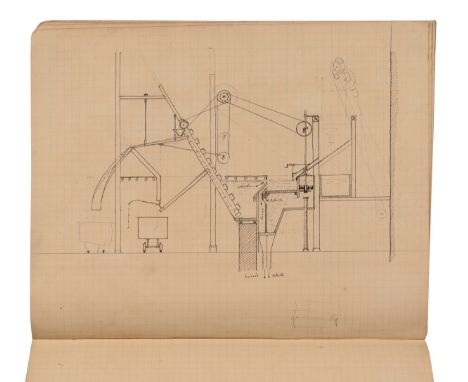 [MANUSCRIPT "“ ENGINEERING].    "Mines de Commentry." France, ca 1900.84 leaves, 4to (265 x 213 mm).   In French.   Written i