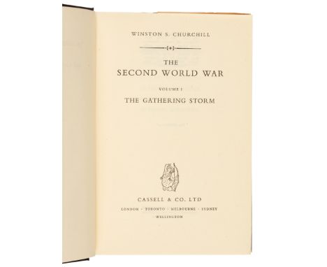 CHURCHILL, Winston Leonard Spencer, Sir (1874-1965). The Second World War. London, et al: Cassell and Co., Ltd., 1948-1954.6 