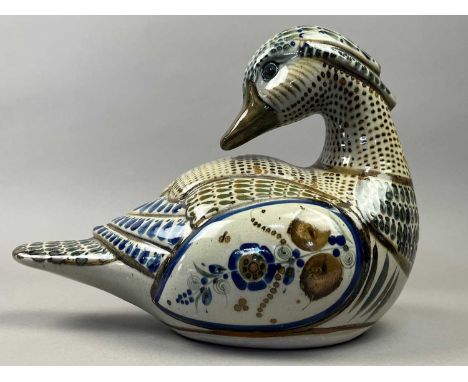 CERAMIC MODEL OF A DUCK,25cm high