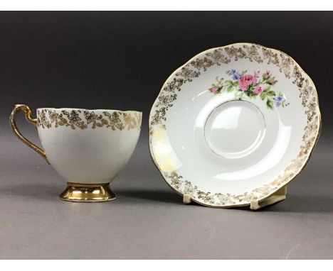 LOT OF VARIOUS TEA CUPS AND SAUCERS,along with other tea ware 