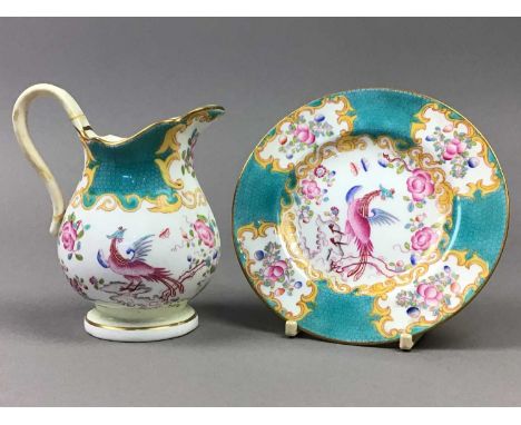 MINTONS TEA SERVICE,transfer decorated with exotic birds, along with a French faience dish marked Normandie