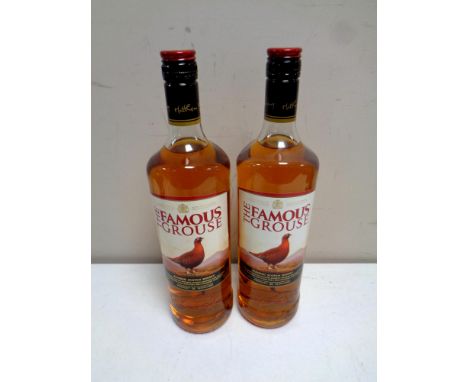 Two bottles of The Famous Grouse Blended Scotch Whisky, 1L, sealed 