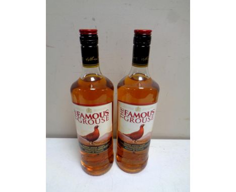 Two bottles of The Famous Grouse Blended Scotch Whisky, 1L, sealed 