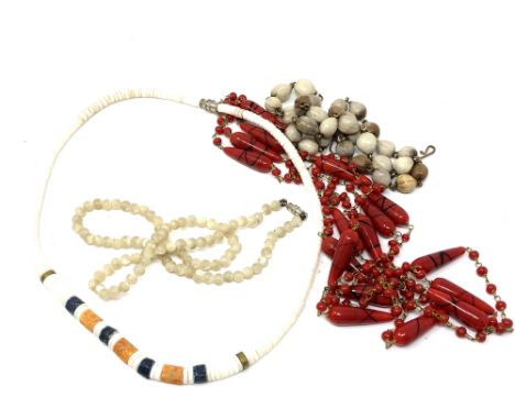 Four vintage necklaces 