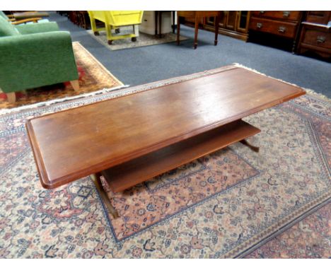 A 20th century Danish teak coffee table with under shelf 