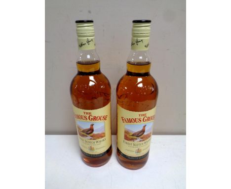 Two bottles of The Famous Grouse Blended Scotch Whisky, 1L, sealed 