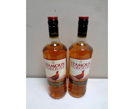 Two bottles of The Famous Grouse Blended Scotch Whisky, 1L, sealed 