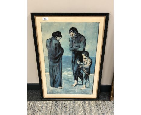 After Picasso : The Tragedy, National Gallery of Art Washington DC, colour print, 48 x 70 cm 