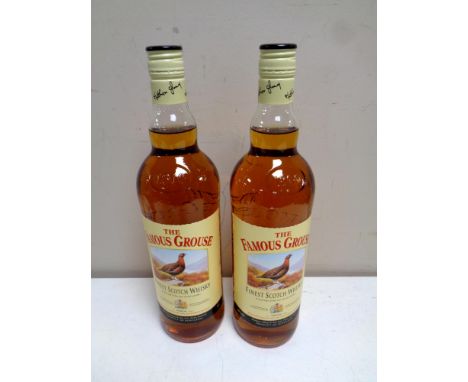 Two bottles of The Famous Grouse Blended Scotch Whisky, 1L, sealed 