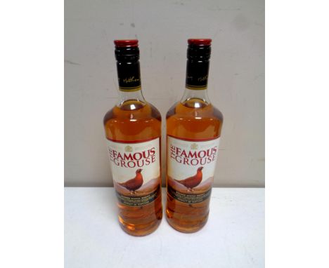 Two bottles of The Famous Grouse Blended Scotch Whisky, 1L, sealed 