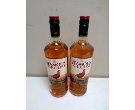 Two bottles of The Famous Grouse Blended Scotch Whisky, 1L, sealed 
