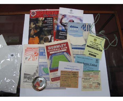 Manchester United Tickets, F.A Cup 3rd Round v. Tottenham dated January 27th, 76-7 v. QPR F.A. Cup, 1998? at Gainsborough, 20