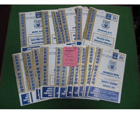 1960's Leeds United Programmes, (twenty seven) to include 1967-68 v. Manchester United and ticket.