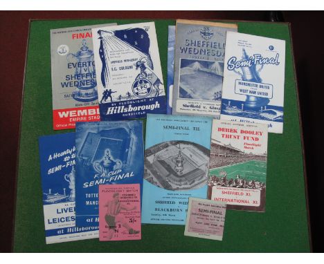 Sheffield Wednesday Related Programmes, 1966 F.A.Cup Final and song sheet, 1960 semi final and ticket, 1962, 1963 and 1964 Hi