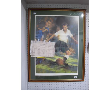 Michael Dudash Ltd Edition Colour Print of Stanley Matthews, 295 of 600, image 59.5 x 44.5cm, pencil signed by artist and pla