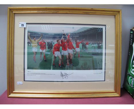 World Cup 1966,  The Crowd Went Wild limited edition colour print, 3 of 500, post match celebrations, signed by Alan Ball, 