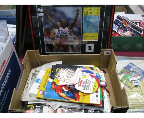British Grand Prix Programmes, 1977, 78, 80, 81, 85, 86 x 2, tickets, paddock transfer noted, Manchester 2002 Commonwealth Ga