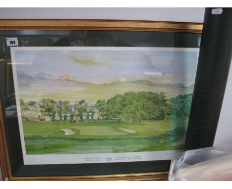 Golf: Bill Waugh, The Belfry, Limited Edition Colour Print, 329 of 650, 33 x 53.5cm, signed, framed, Graeme W. Baxter 'Ryder 