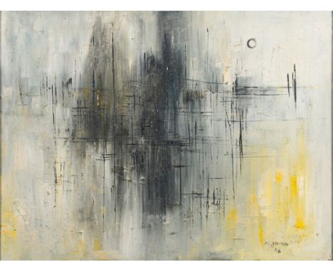 *Peter Thursby [1930-2011] Beyond the Light.&nbsp;Signed and dated '56 bottom right. Oil on board, 45 x 59cm