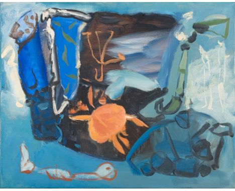 * Maurice Cockrill [1936-2013]-'Generation' - blue - first group,:- signed and inscribed on the reverseoil on canvas, 81 x 10