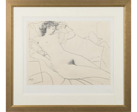 After Pablo Picasso-L'Odalisque: Portrait of Genevieve Laporte,:-giclee print, published by The Giclee Gallery, Cheltenhamnum