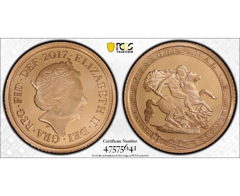 UNITED KINGDOM. Elizabeth II, 1952-2022. Gold half-sovereign, 2017. Royal Mint. Proof. Commemorating the 200 year anniversary