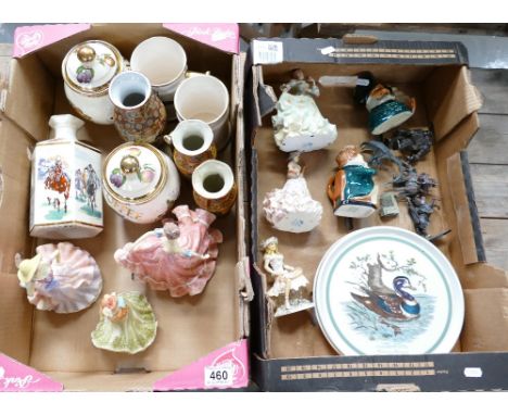 A mixed collection of ceramic items to include Lady figures from the Leonardo Collection, Autumn Fruits, Emily and The Snow F